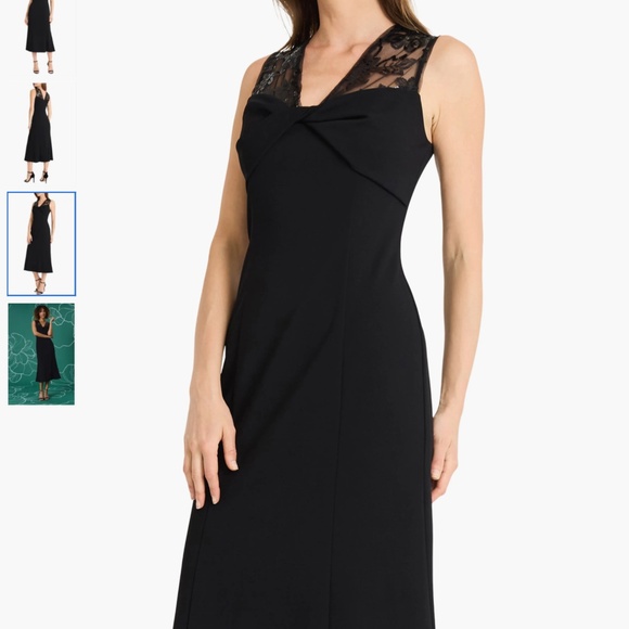 Maggy London Lace Trim A-Line Dress, size 12 - Picture 2 of 15